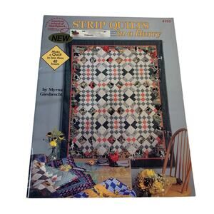 vintage book Strip Quilts in a Hurry quilting patterns 13 designs 4153 1994